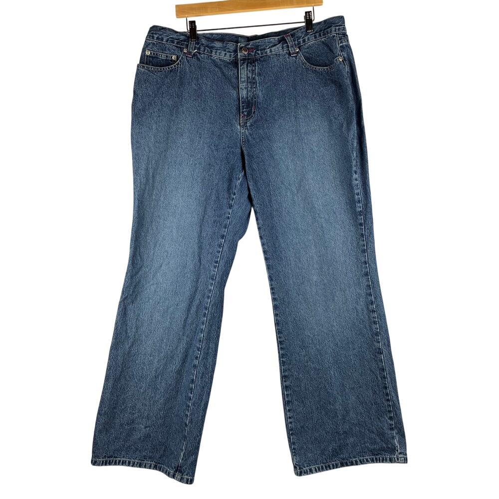 Avenue Blues Jeans Womens 18 Average Vintage 90s 100% Cotton High Rise Wide Leg